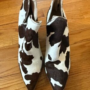 Steve Madden Brown and White Ankle Booties